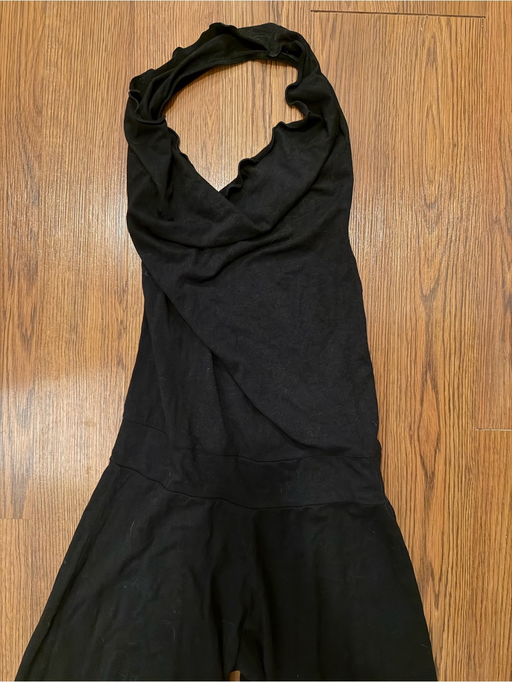 Aria Lattner Women’s Wide-Leg flare low back halter cowl Black Jumpsuit - Picture 2 of 5